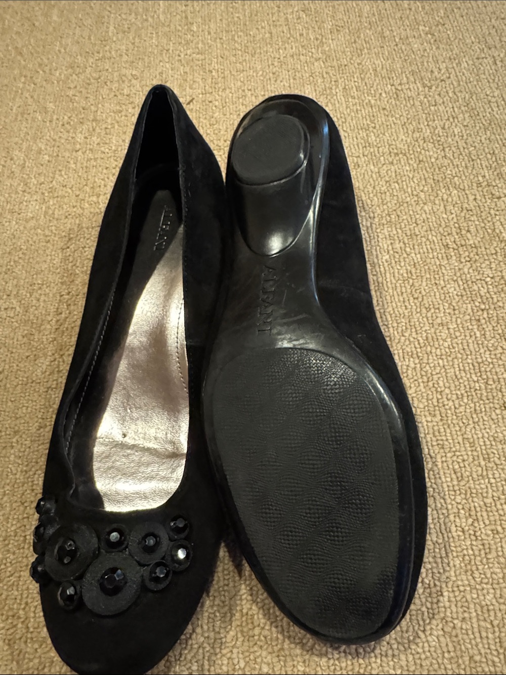 Alfani Black Suede Embellished Ballet Flats - Picture 3 of 5
